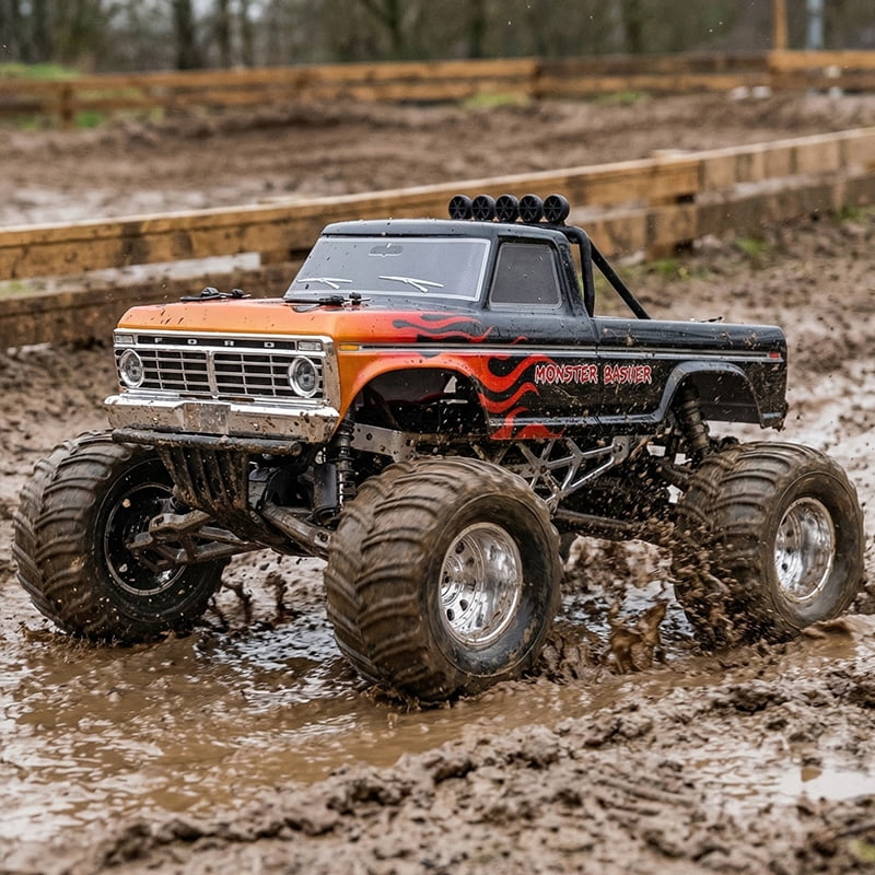 FMS 1:10 Ford F-100 Monster Truck Brushless RS Black (No battery, charger)
