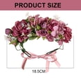 thumbnail image 2 of Corona de flores de boda para niñas, diadema Floral, tocado de corona, guirnalda de mujer con cinta ajustable, 2 of 5