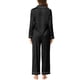 thumbnail image 3 of Conjuntos de pijama de satén para mujer INSPIRE CHIC, camisetas de manga larga y pantalones, 2 piezas, ropa de casa, XL, negro, 3 of 6