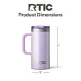 thumbnail image 5 of RTIC 16 oz Ceramic Lined Insulated Road Trip Travel Mug, Leak-Resistant Lid, Lavender Glitter, 5 of 7
