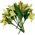 thumbnail image 6 of Artificial Lilies Flowers,9 Pcs Faux Lily Flowers,16''Tiger Lily Branches with 2 Full Blooms and 1 Bud,Faux Fake Lilies Plants for Wedding Bouquet Floral Arrangements (9, Purple), 6 of 7