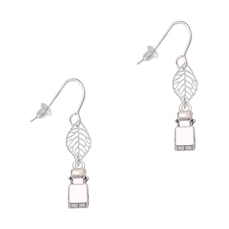 Delight Jewelry Silvertone 3-D Ambulance – Silvertone Leaf French Earrings