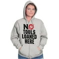 thumbnail image 4 of No Tools Loaned Here Mechanic Humor Unisex Fleece Graphic Zip Up Hoodie Brisco Brands 2X, 4 of 5