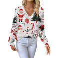 thumbnail image 2 of Chandails d'Automne Grande Taille pour Femmes Chandails de Noël pour Femmes 2025 Col Rond Vacances d'Hiver Mignons Pulls Blancs, 2 of 7