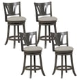 thumbnail image 1 of Costway 26.5" Swivel Bar Stool Set of 4 Counter Height with Curved Backrest & Wood Legs, 1 of 9