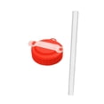 thumbnail image 2 of Tapa de lata de refresco que mantiene las bebidas frescas y evita derrames. Ideal para fiestas de jugos en campamentos. Rojo, 2 of 9