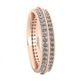 thumbnail image 3 of Natural 2.00Ct Round Cut Diamond 2Row Milgrain Anniversary Wedding Eternity Band Ring 14k FG VS1, 3 of 3