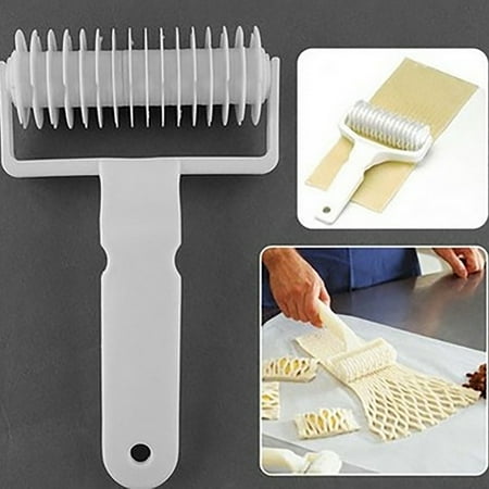 

Dream LifestylePlastic Dough Lattice Top Roller Cutter for Cookie Pie Pizza Bread Pastry Crust Food Safe Wheel Roller Cutter Baking Pastry Tools for Household and Bakery