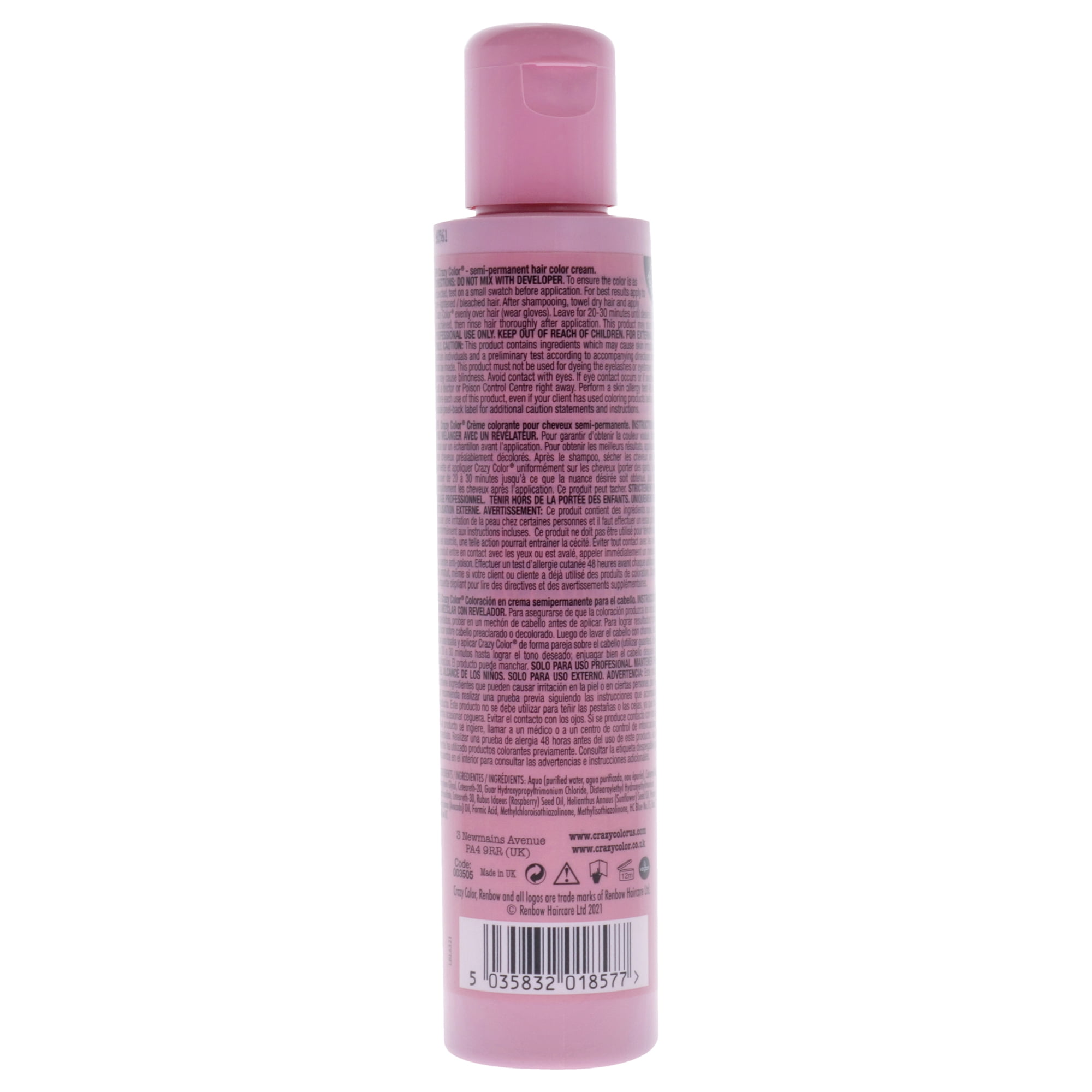 Crazy Color Salon Pro Semi Permanent Hair Color - 45 Peacock Blue