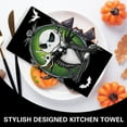 thumbnail image 6 of Halloween Jack Kitchen Dish Towels Set of 2, Sally Bat Drying Hand Towels Baking Cooking Cloth, Funny Home Kitchen Decoration 18 x 26 Inch, 6 of 7