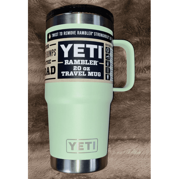 Yeti 20Oz Rambler Travel Mug With Stronghold Lid Key Lime