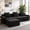 Black, variant on Arouseden 104" Black Sectional Couch,Oversized Deep Seat Sofa with Large Backrest and 3 Pillows,Left Facing Sectional Sofa with Chaise,Modern Cloud Couch for Living Room