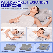 Balea Memory Foam Neck Pillows for Sleeping, Gray,Adjustable Height