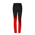 thumbnail image 4 of MIUOWANP Women's High Waist Yoga Pants Gradient Color Print Elastic Breathable Running Workout Long Yoga Pants Size XL(10)Red, 4 of 4