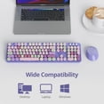 thumbnail image 3 of Combo de teclado y ratón Guffercty GTSP Wireless Purple, 3 of 6