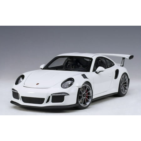 Porsche 911 (991) GT3 RS White with Dark Grey Wheels 1/18 Model Car by