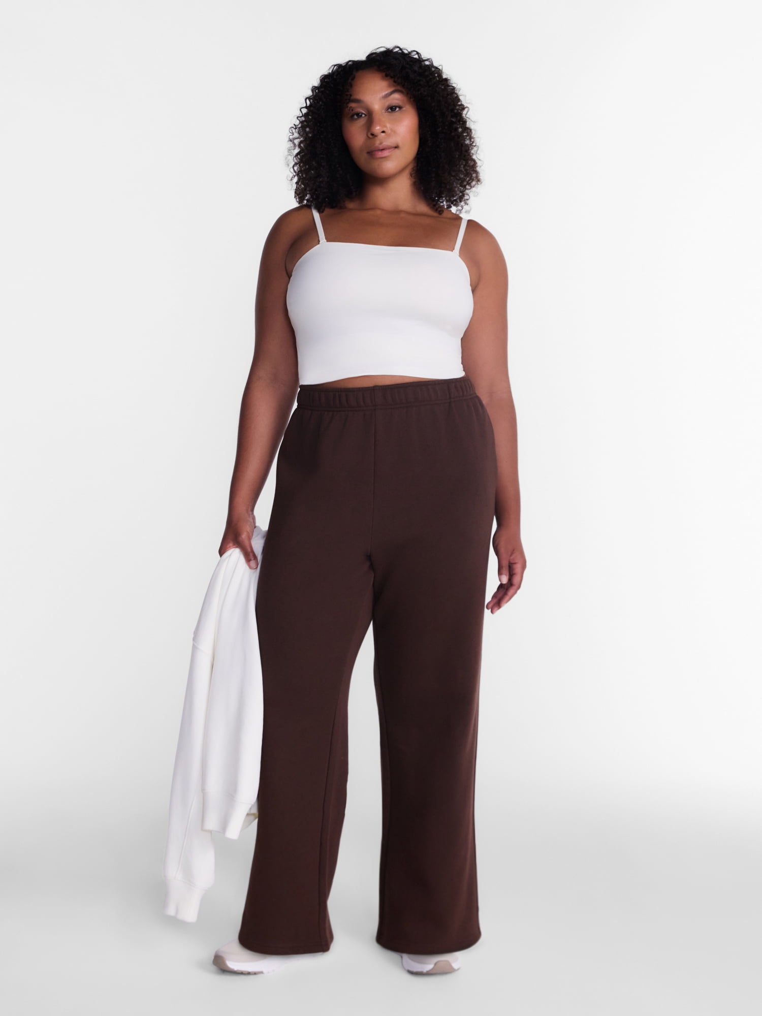 Athletic Works Women's and Women's Plus Fleece Pants with Pockets, 28.5" Inseam, Sizes XS-4X