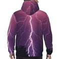 thumbnail image 7 of Lsque Thunderstorm Violet Purple Pattern Casual Men's Hoodie,Hooded Sweatshirt with Kangaroo Pocket,Pullover Hoodie-3X-Large, 7 of 7