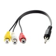 thumbnail image 7 of Chenyang CY 3.5mm 1/8" Male Stereo Car AUX to 3 RCA AV Female Cord Audio Video Composite Cable 20cm Cable, 7 of 7