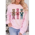 thumbnail image 2 of Women's Pink Shimmer Nutcracker Graphic Christmas Pullover Sweatshirt | [ZhiHiMeRi] | (US 4-6)S, 2 of 7