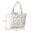 thumbnail image 4 of PENGXIANG Sac à Main Style Coréen Sac de Courses Mignon Doux Fleur Coton Rembourré Portable Petit, 4 of 7