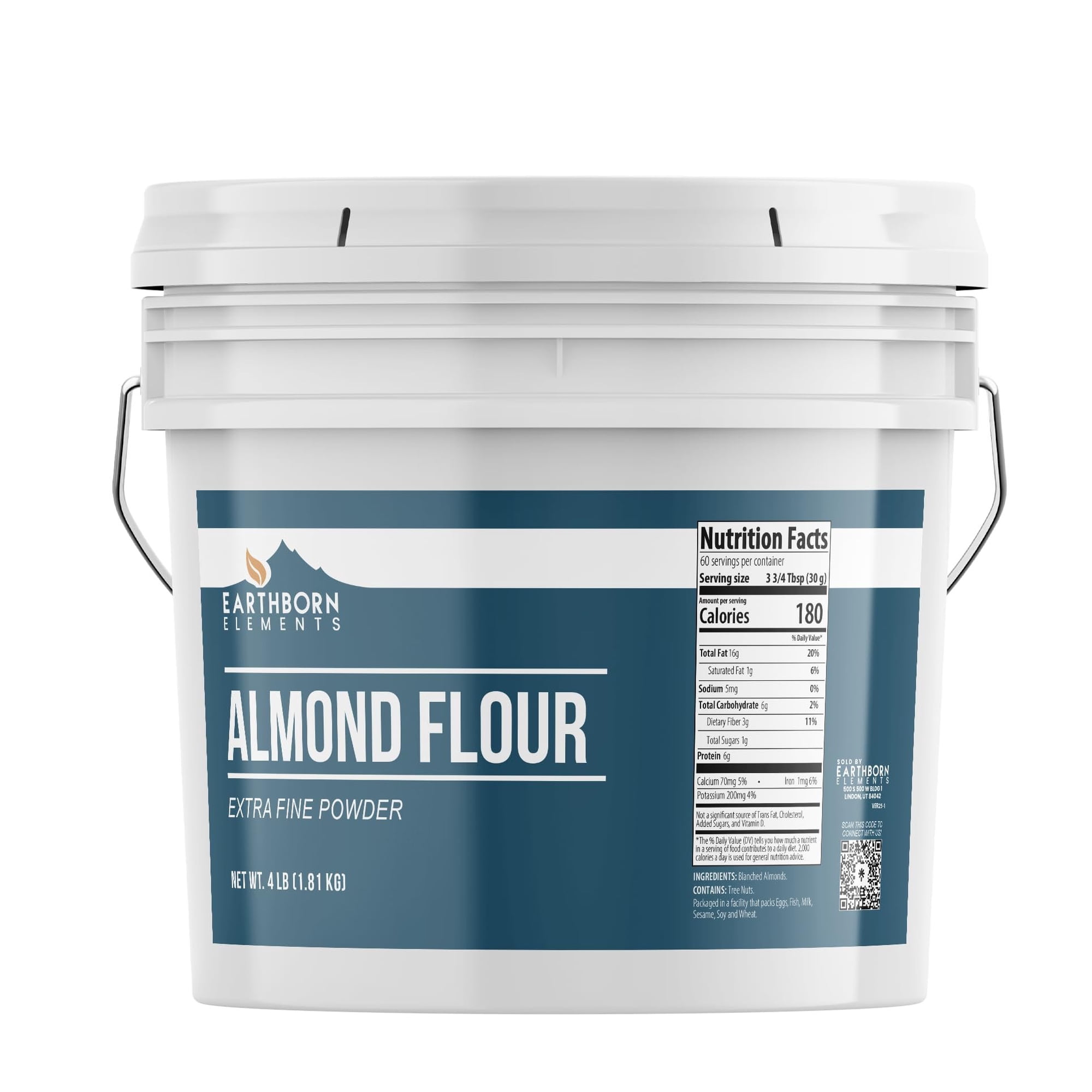 Earthborn Elements, Almond Flour, Blanched, Extra Fine, 4 Lb