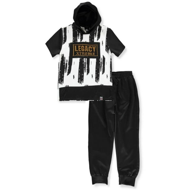 Phat Farm - Phat Farm Boys' 2-Piece Pants Set Outfit - white/black, 7 ...