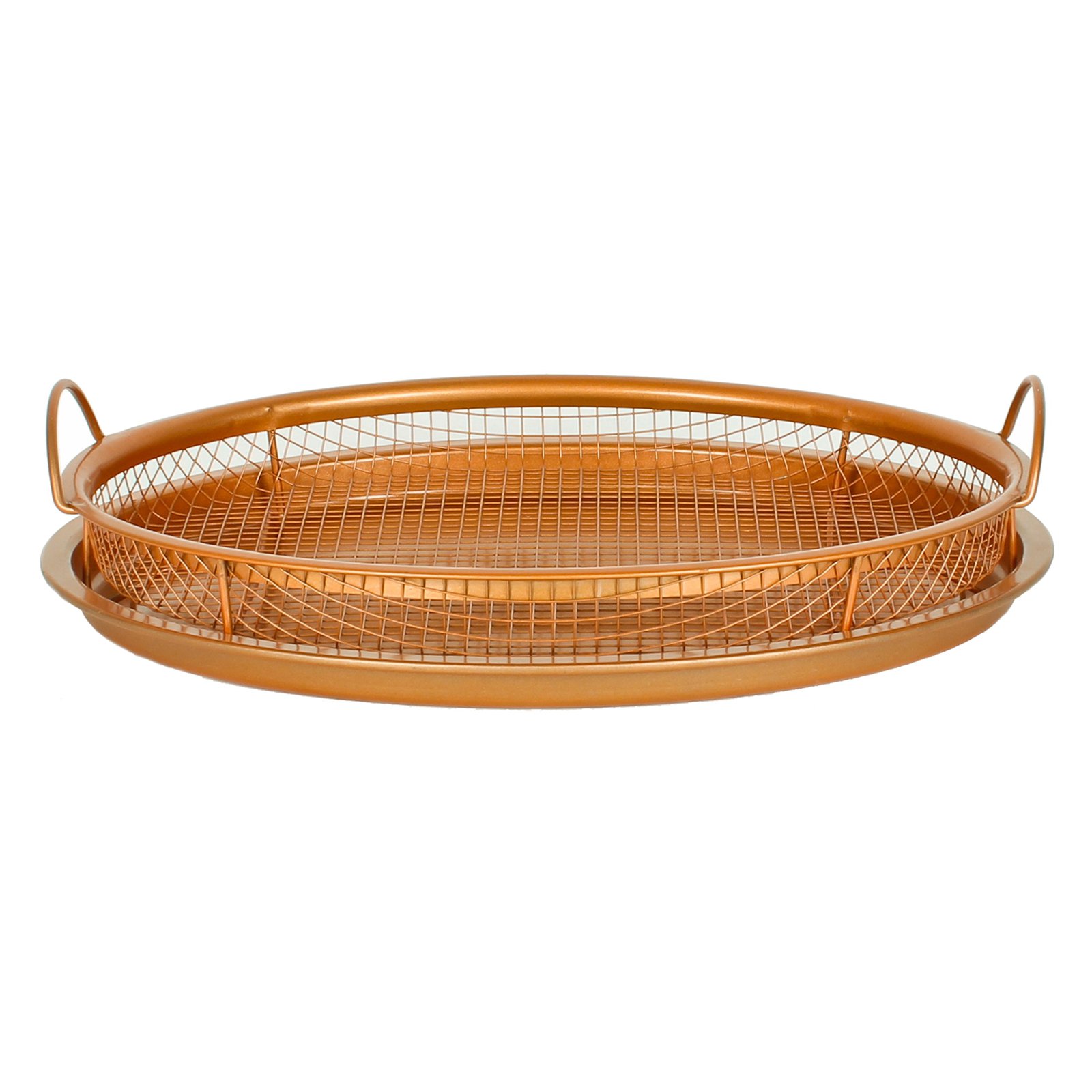 12&quot; Copper Pan NonStick Crisper Tray Air Fryer Round