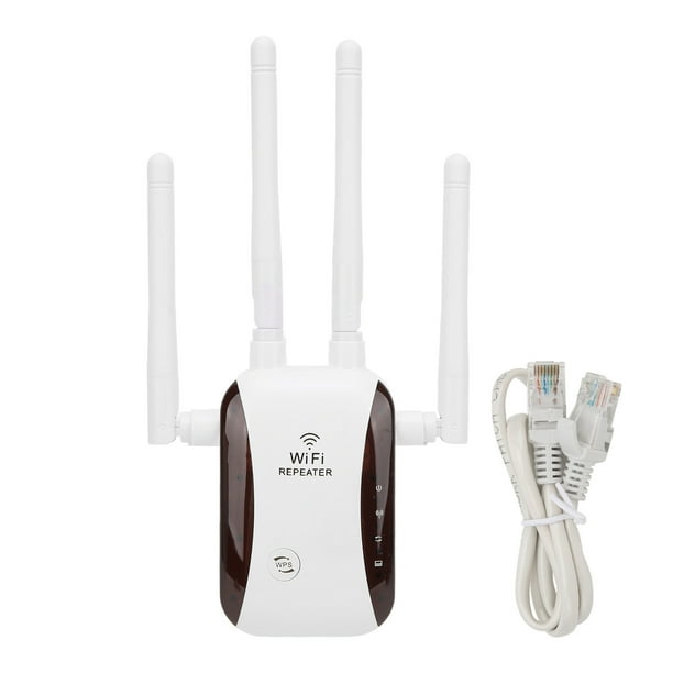 Extensor de rango WiFi 300Mbps 4 antenas amplificador repetidor de senal inalambrico para hogar Oficina Hotel enchufe 100 240VEU Walmart en linea