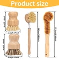 thumbnail image 2 of FUYGRCJ 4PCS Bamboo Dish Brushes Sets, Kitchen Cleaning Dish Scrubber Brushes, Natural Bamboo Dish Scrub Brush Set with Handles, Eco-Friendly Cleaning Brushes for Dish, Bottle, Pots, Pans, 2 of 8
