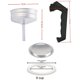 thumbnail image 2 of Espresso Coffee Moka Pot Replacement Parts For Cups Moka Pot Handle Gasket Seal Funnel Filter Accessories, 2 of 11