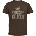 thumbnail image 1 of Always Be Yourself Sloth Brown Adult T-Shirt, 1 of 1