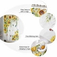 thumbnail image 5 of Small Stall Shower Curtain 36x72 Inch Narrow Half Size Sunflower Bath Curtains Bathroom Decor Summer Botanical Butterfly Watercolor Waterproof Fabric Shower Curtain Set with Hooks 36 Inch, 5 of 6