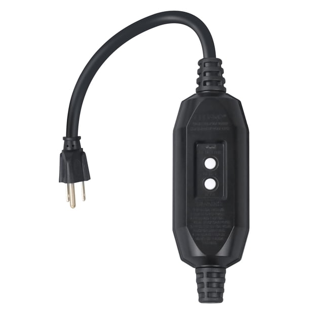 Enchufe de repuesto EP GFCI, 15 A, 3 clavijas, prueba automática, resistente al agua