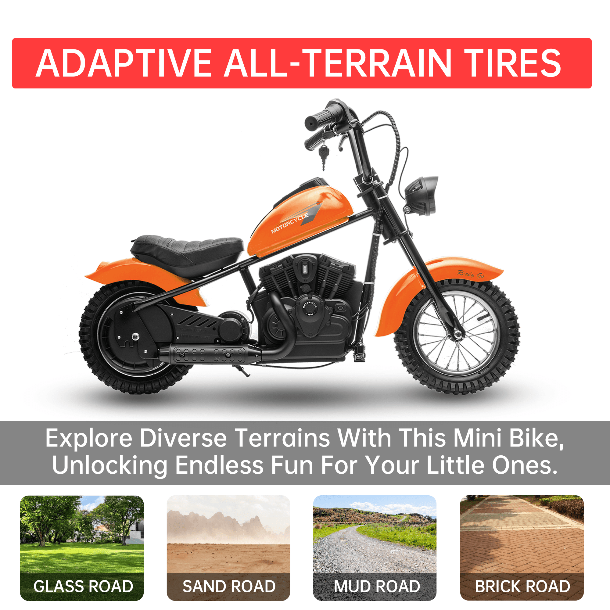 Roromall 24V Electric Dirt Bike, 250W Electric Motorcycle w/LED Light, Leather Seat- 2 Speed Max Up to 14MPH & 60 Minutes Continuous Motorbike