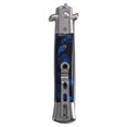thumbnail image 1 of Switchblade Comb 4 colores Switchblade Spring Cuchillo plegable Botón de empuje Peine de bolsillo Aceite para peinar el cabello para el cabello, Barba o bigote(Azul) Unbranded JM03788-01, 1 of 3