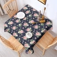 thumbnail image 2 of Pioneer Flower Floral Print Pattern Square Tablecloth, Waterproof Wipeable Spillproof Washable Table Cover for Home Kitchen Party Decor, 52"x52", 2 of 6