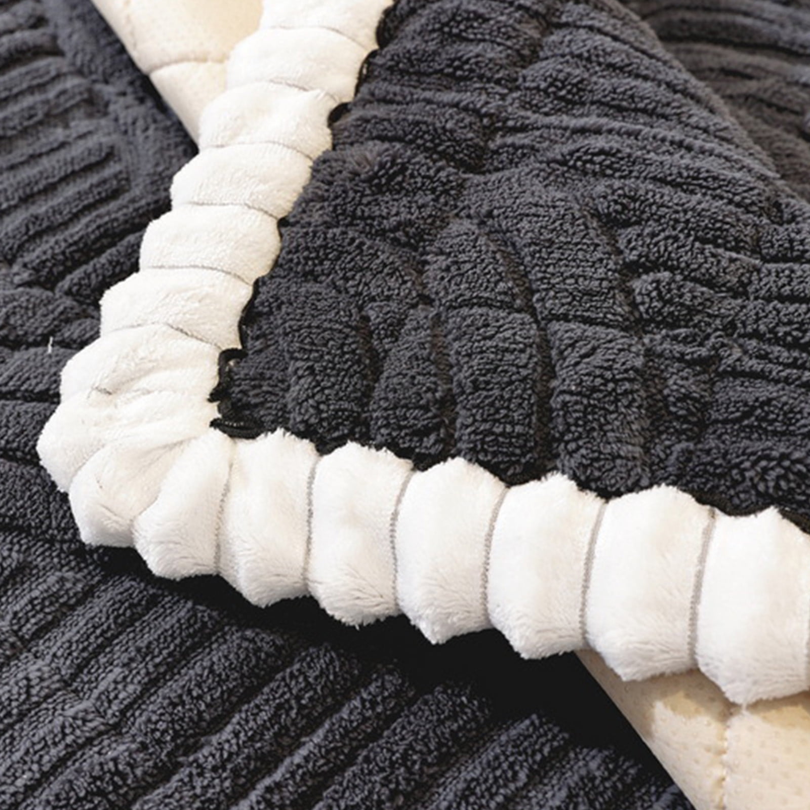 Soft Flannel Sofa Cushion for Fall and Winter, Thickened Plush One Piece Seat Cushion with Non Slip Bottom, Warm Sofa Pad for Couch Decoration and Furniture Protection, 59 x 27.6 in