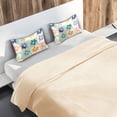 thumbnail image 5 of Yayeee Pillowcase Standard Size Set of 2 Satin Wrinkle Resistant Pillow Case, Green Floral, 5 of 7