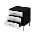 thumbnail image 4 of Metal Nightstand with Unique Drawer Pattern / Ample Storage / Bedroom Space, 4 of 4