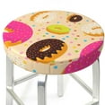 thumbnail image 3 of Lsque Donuts Round Bar chair cushion covers Velvet Fabric Premium Comfort Protects from Scratches and Stains for 14-17 Inch Chair- 14 inch, 3 of 7