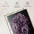 thumbnail image 6 of Elephant Stock Lady Purple Peony Wall Art - Vertical Canvas Wall Art - Living Room Wall Decor - Floral And Botanical Canvas - Gray And Purple Decor - 24" x 36", 6 of 8