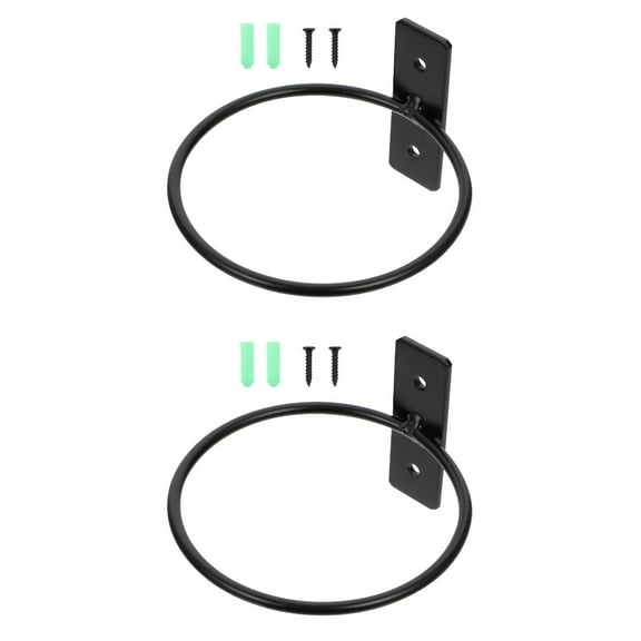 unbranded 2 Sets  of Wall Planter Ring Flower Pot Hanging Rack Railing Hanging Flowerpot Stand