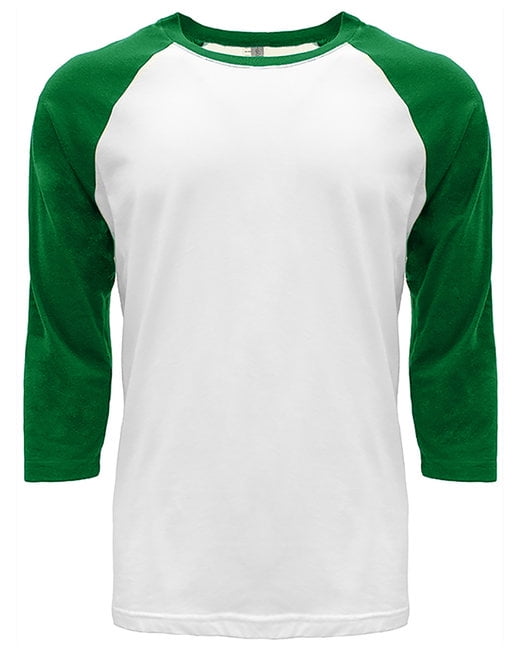 green and white baseball shirt