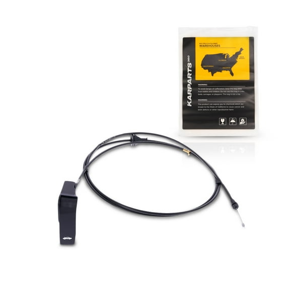 KarParts360 For Chevy C2500/K2500 1995 96 97 98 99 2000 Hood Release Cable | Black | Plastic/Metal | With Handle | Replacement For 15769412