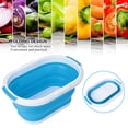thumbnail image 4 of Cesta de almacenamiento plegable de silicona para frutas/verduras/artículos diversos, asas dobles, color azul, 4 of 11