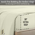 thumbnail image 4 of PRATYUX 26-inch Extra Deep Pockets Split Head Queen Sheet Set - 800-Thread Count 100% Organic Cotton - 4-PC Set - 39" Split, Ivory Solid, 4 of 7
