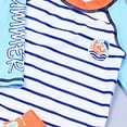 thumbnail image 7 of Zanarzt Boy's 2 Piece Swimsuit Set Childrens Swimsuit Cartoon Swimsuit Set Children Toddler Boy Swim Set with Hat Light Blue,9-10 Years, 7 of 7
