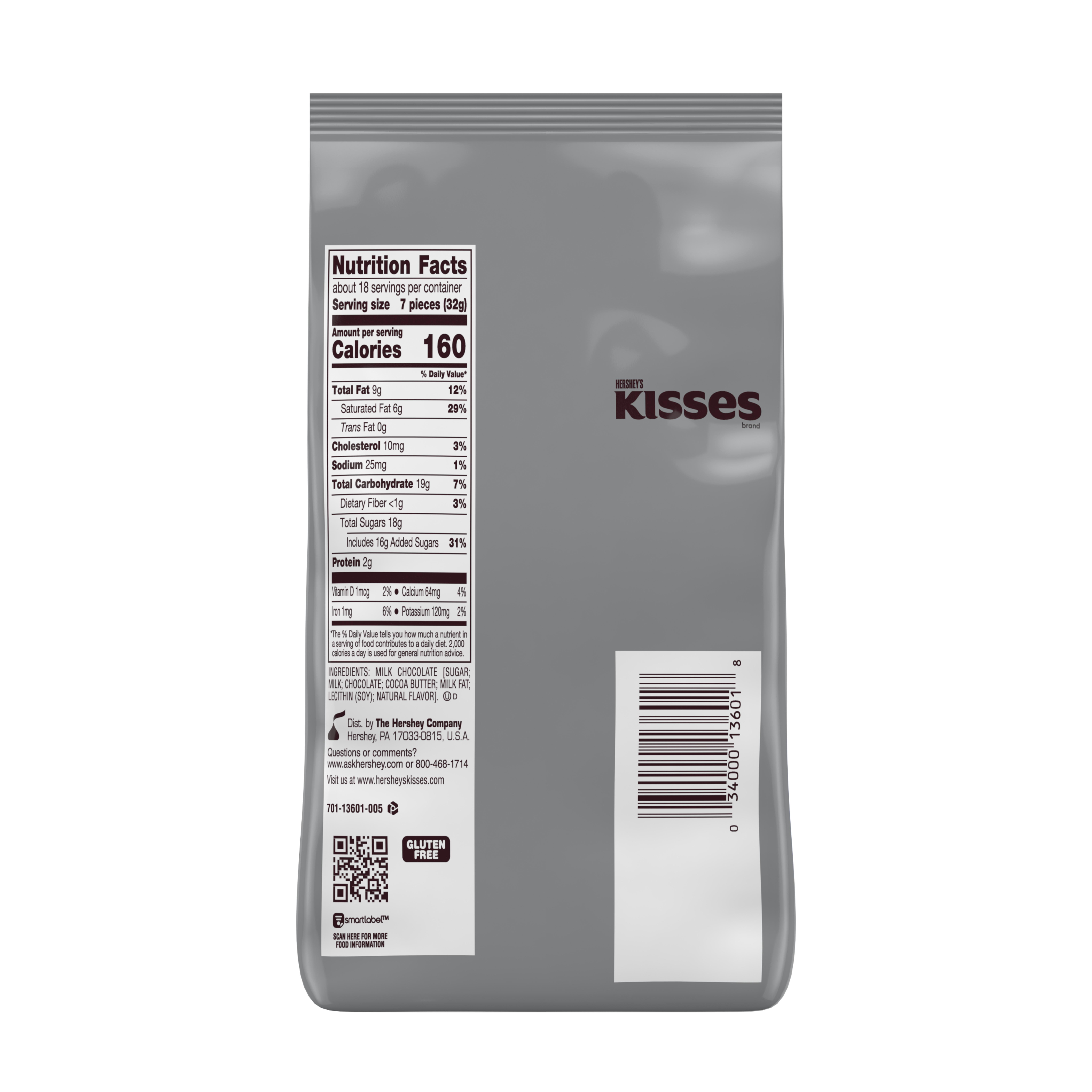 Hershey's Kisses Milk Chocolate Candy, 19.75 Oz.