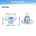 thumbnail image 3 of Uxcell 50-Pack M6x8mm Tuercas T de Acero Carbono Galvanizado Base Redonda Tuercas de Soldadura Plata, 3 of 7
